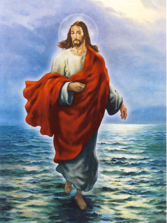 Jesus går på vattnet
